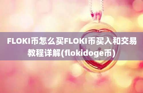 FLOKI币怎么买FLOKI币买入和交易教程详解(flokidoge币)