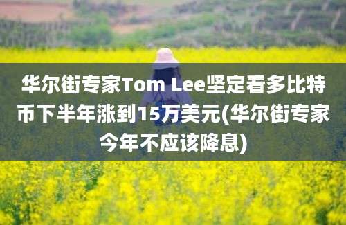 华尔街专家Tom Lee坚定看多比特币下半年涨到15万美元(华尔街专家今年不应该降息)