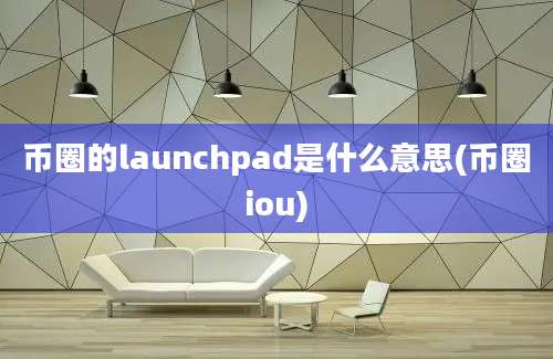 币圈的launchpad是什么意思(币圈iou)