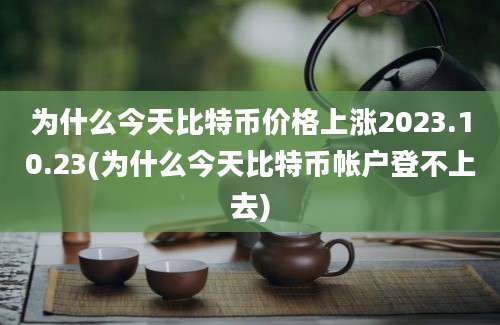 为什么今天比特币价格上涨2023.10.23(为什么今天比特币帐户登不上去)