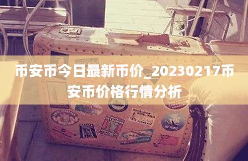 币安币今日最新币价_20230217币安币价格行情分析