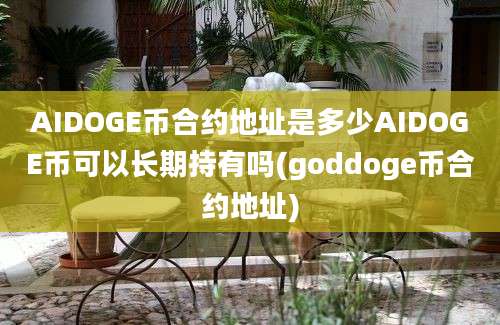 AIDOGE币合约地址是多少AIDOGE币可以长期持有吗(goddoge币合约地址)