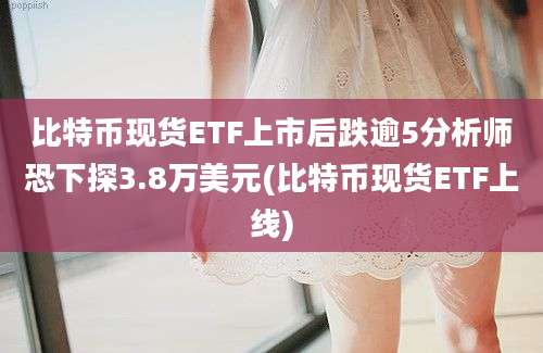 比特币现货ETF上市后跌逾5分析师恐下探3.8万美元(比特币现货ETF上线)