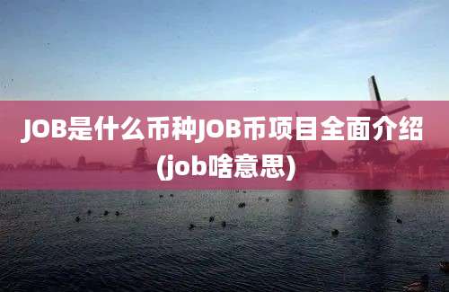 JOB是什么币种JOB币项目全面介绍(job啥意思)