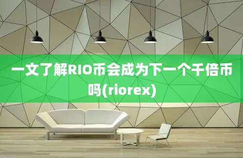 一文了解RIO币会成为下一个千倍币吗(riorex)