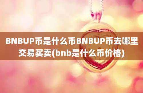 BNBUP币是什么币BNBUP币去哪里交易买卖(bnb是什么币价格)