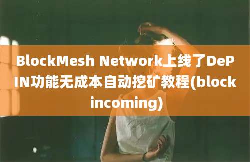 BlockMesh Network上线了DePIN功能无成本自动挖矿教程(block incoming)