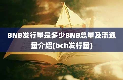 BNB发行量是多少BNB总量及流通量介绍(bch发行量)