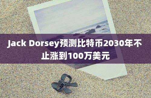 Jack Dorsey预测比特币2030年不止涨到100万美元