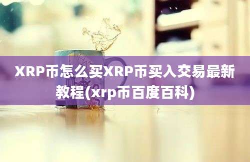 XRP币怎么买XRP币买入交易最新教程(xrp币百度百科)