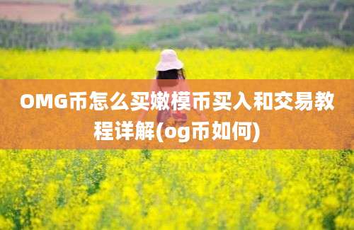 OMG币怎么买嫩模币买入和交易教程详解(og币如何)