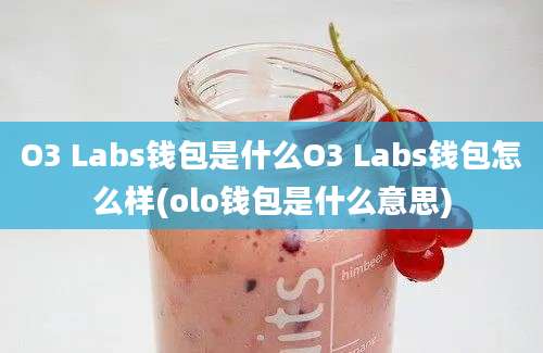 O3 Labs钱包是什么O3 Labs钱包怎么样(olo钱包是什么意思)