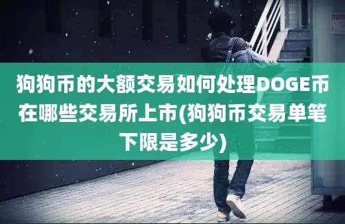 狗狗币的大额交易如何处理DOGE币在哪些交易所上市(狗狗币交易单笔下限是多少)