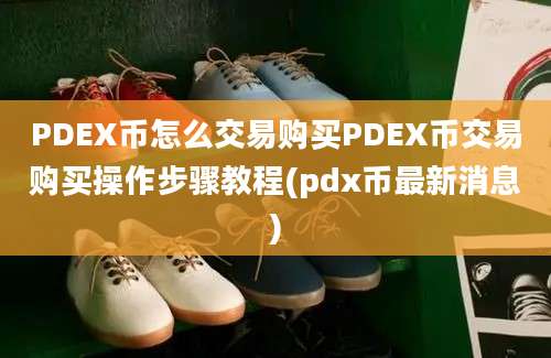 PDEX币怎么交易购买PDEX币交易购买操作步骤教程(pdx币最新消息)