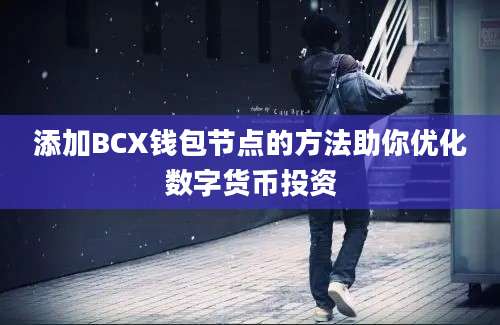 添加BCX钱包节点的方法助你优化数字货币投资