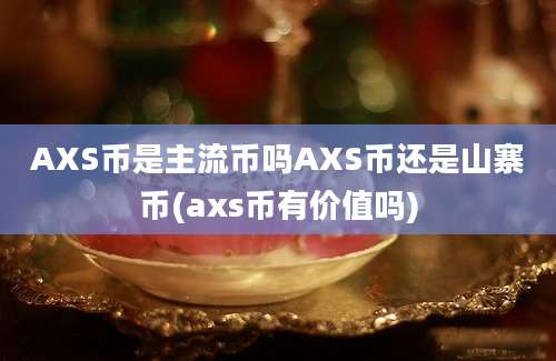 AXS币是主流币吗AXS币还是山寨币(axs币有价值吗)