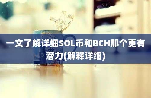 一文了解详细SOL币和BCH那个更有潜力(解释详细)