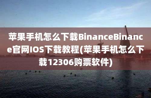 苹果手机怎么下载BinanceBinance官网IOS下载教程(苹果手机怎么下载12306购票软件)