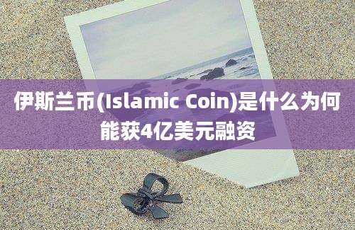 伊斯兰币(Islamic Coin)是什么为何能获4亿美元融资