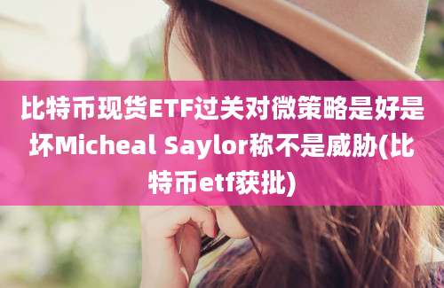 比特币现货ETF过关对微策略是好是坏Micheal Saylor称不是威胁(比特币etf获批)