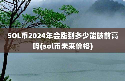 SOL币2024年会涨到多少能破前高吗(sol币未来价格)