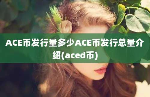 ACE币发行量多少ACE币发行总量介绍(aced币)