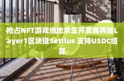 抢占NFT游戏绝地求生开发商将推Layer1区块链Settlus 支持USDC结算