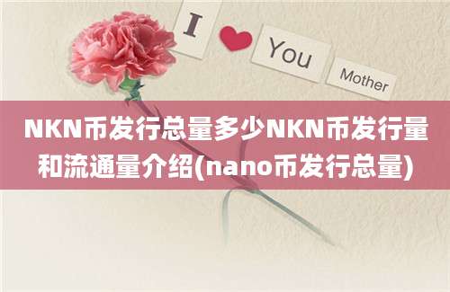 NKN币发行总量多少NKN币发行量和流通量介绍(nano币发行总量)