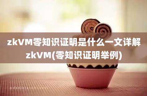 zkVM零知识证明是什么一文详解zkVM(零知识证明举例)