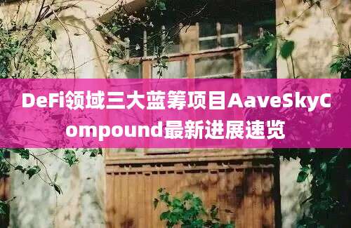 DeFi领域三大蓝筹项目AaveSkyCompound最新进展速览