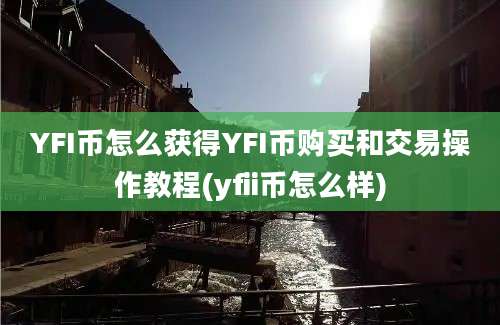 YFI币怎么获得YFI币购买和交易操作教程(yfii币怎么样)