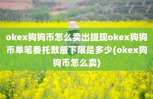 okex狗狗币怎么卖出提现okex狗狗币单笔委托数量下限是多少(okex狗狗币怎么卖)