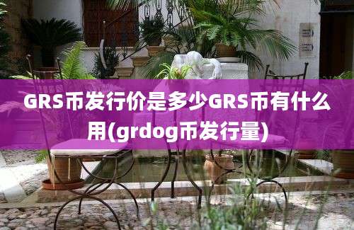 GRS币发行价是多少GRS币有什么用(grdog币发行量)