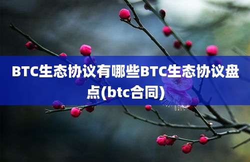 BTC生态协议有哪些BTC生态协议盘点(btc合同)