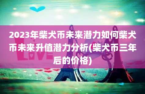 2023年柴犬币未来潜力如何柴犬币未来升值潜力分析(柴犬币三年后的价格)