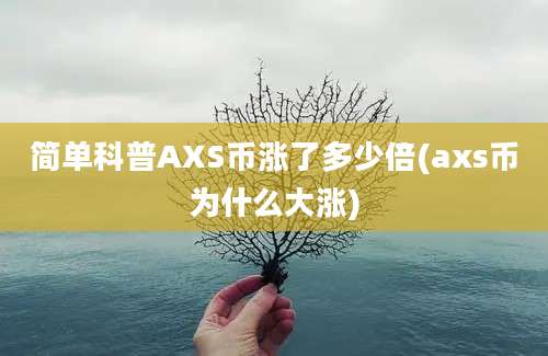 简单科普AXS币涨了多少倍(axs币为什么大涨)