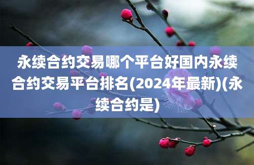 永续合约交易哪个平台好国内永续合约交易平台排名(2024年最新)(永续合约是)