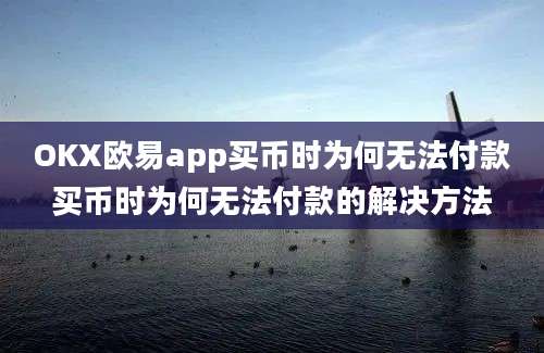 OKX欧易app买币时为何无法付款买币时为何无法付款的解决方法