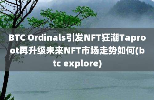 BTC Ordinals引发NFT狂潮Taproot再升级未来NFT市场走势如何(btc explore)