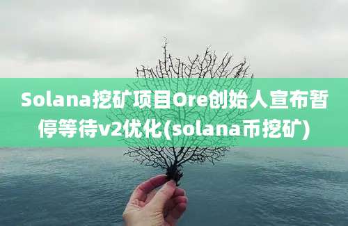 Solana挖矿项目Ore创始人宣布暂停等待v2优化(solana币挖矿)