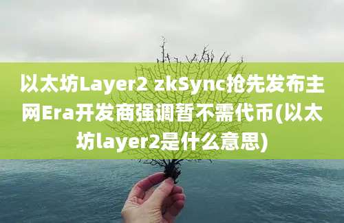 以太坊Layer2 zkSync抢先发布主网Era开发商强调暂不需代币(以太坊layer2是什么意思)