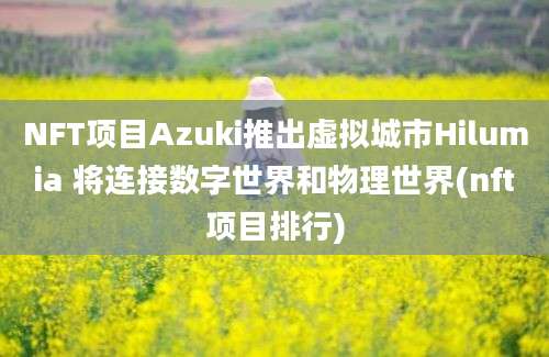 NFT项目Azuki推出虚拟城市Hilumia 将连接数字世界和物理世界(nft项目排行)