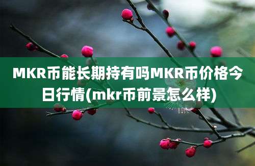 MKR币能长期持有吗MKR币价格今日行情(mkr币前景怎么样)