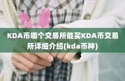 KDA币哪个交易所能买KDA币交易所详细介绍(kda币种)