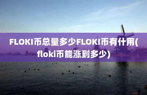 FLOKI币总量多少FLOKI币有什用(floki币能涨到多少)