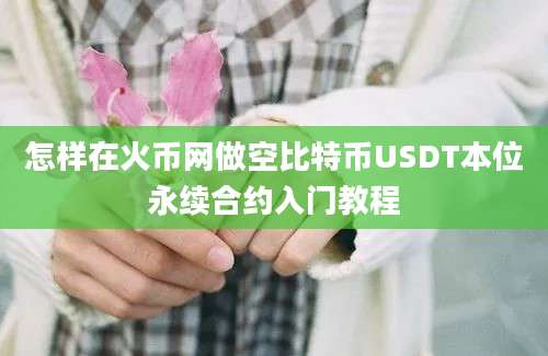 怎样在火币网做空比特币USDT本位永续合约入门教程