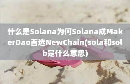 什么是Solana为何Solana成MakerDao首选NewChain(sola和solb是什么意思)