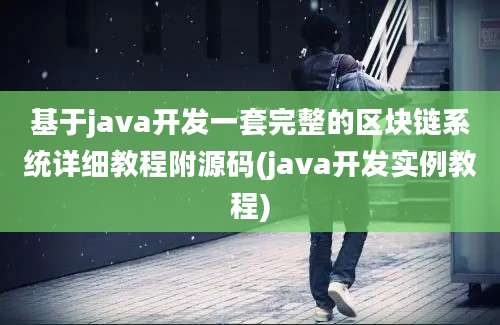 基于java开发一套完整的区块链系统详细教程附源码(java开发实例教程)