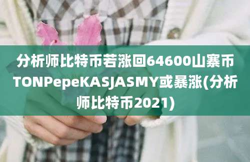 分析师比特币若涨回64600山寨币TONPepeKASJASMY或暴涨(分析师比特币2021)