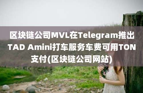 区块链公司MVL在Telegram推出TAD Amini打车服务车费可用TON支付(区块链公司网站)